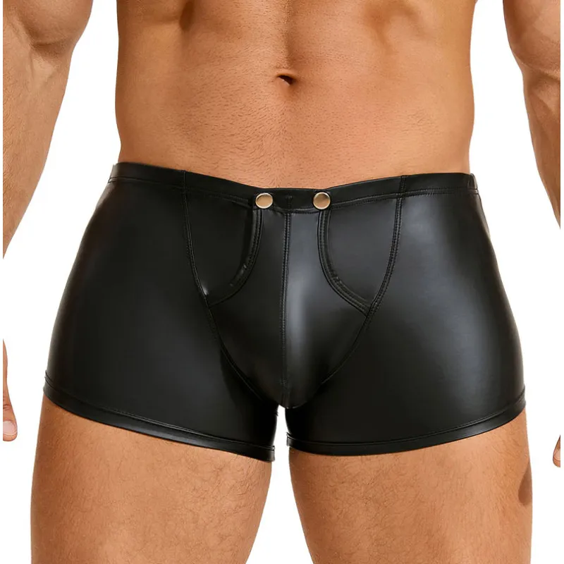 [747574001010] Boxer homme simili cuir (S)