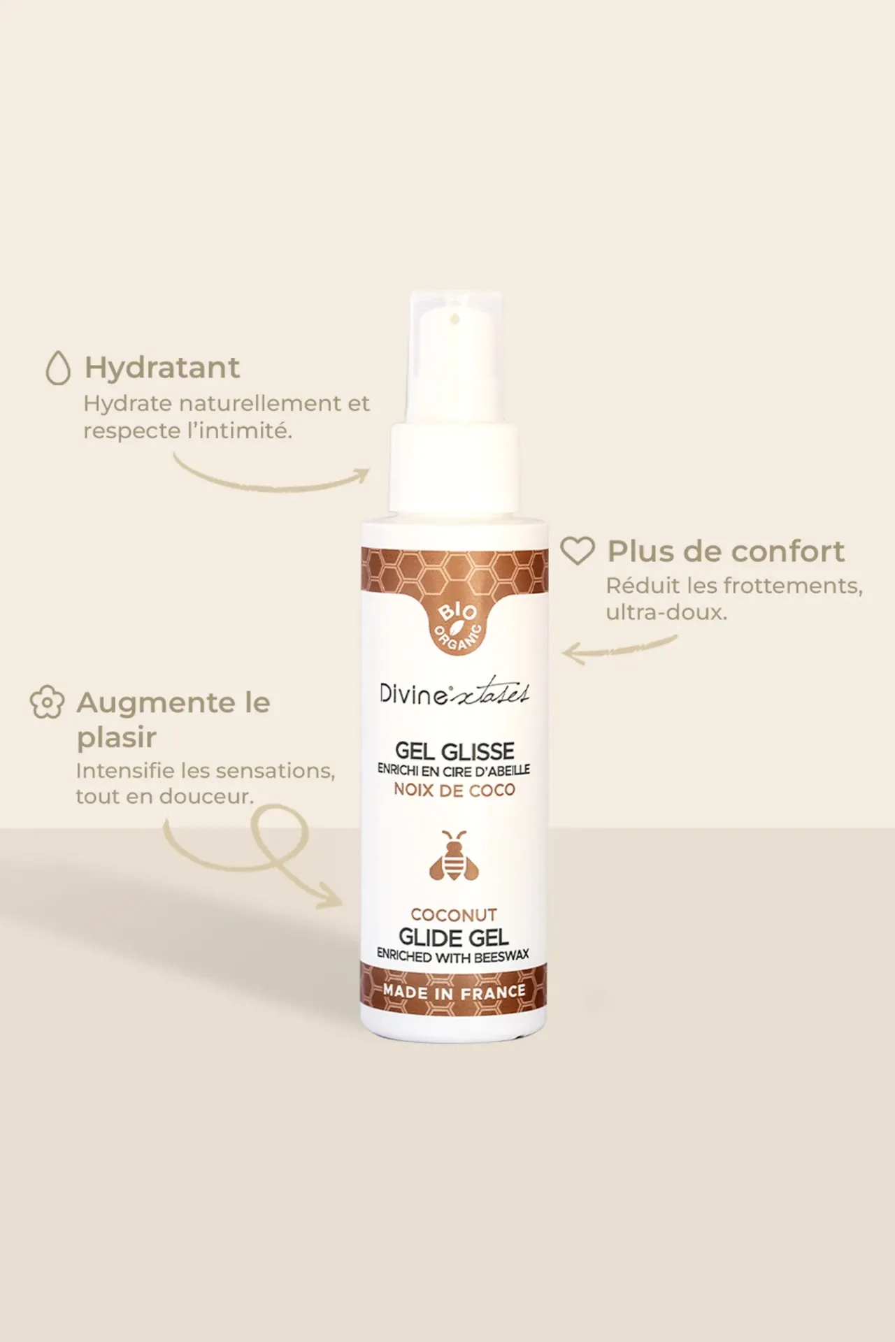 [805064] Gel Glisse - Lubrifiant noix de coco 100% BIO - 100ML