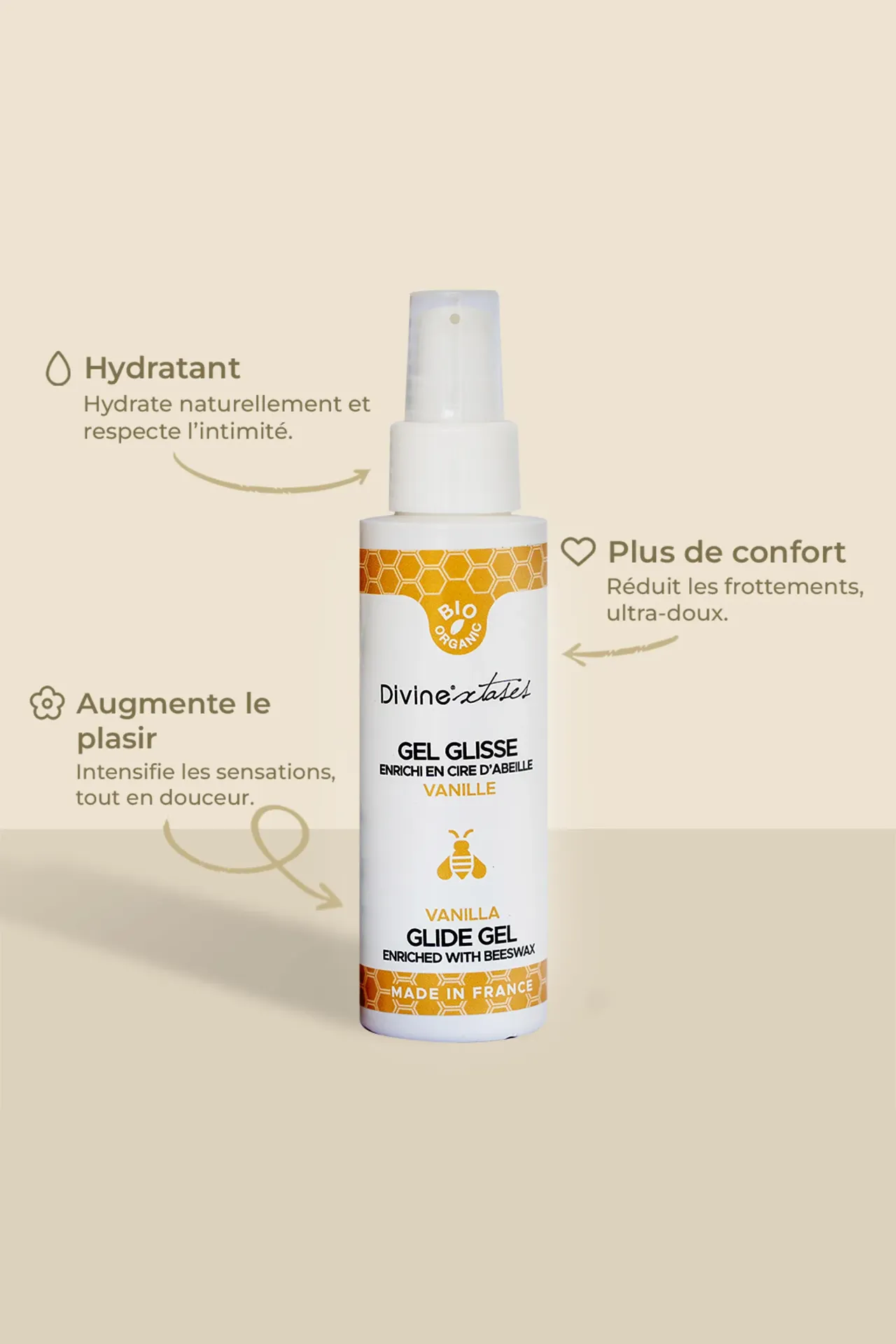[805063] Gel Glisse - Lubrifiant vanille 100% BIO - 100ML