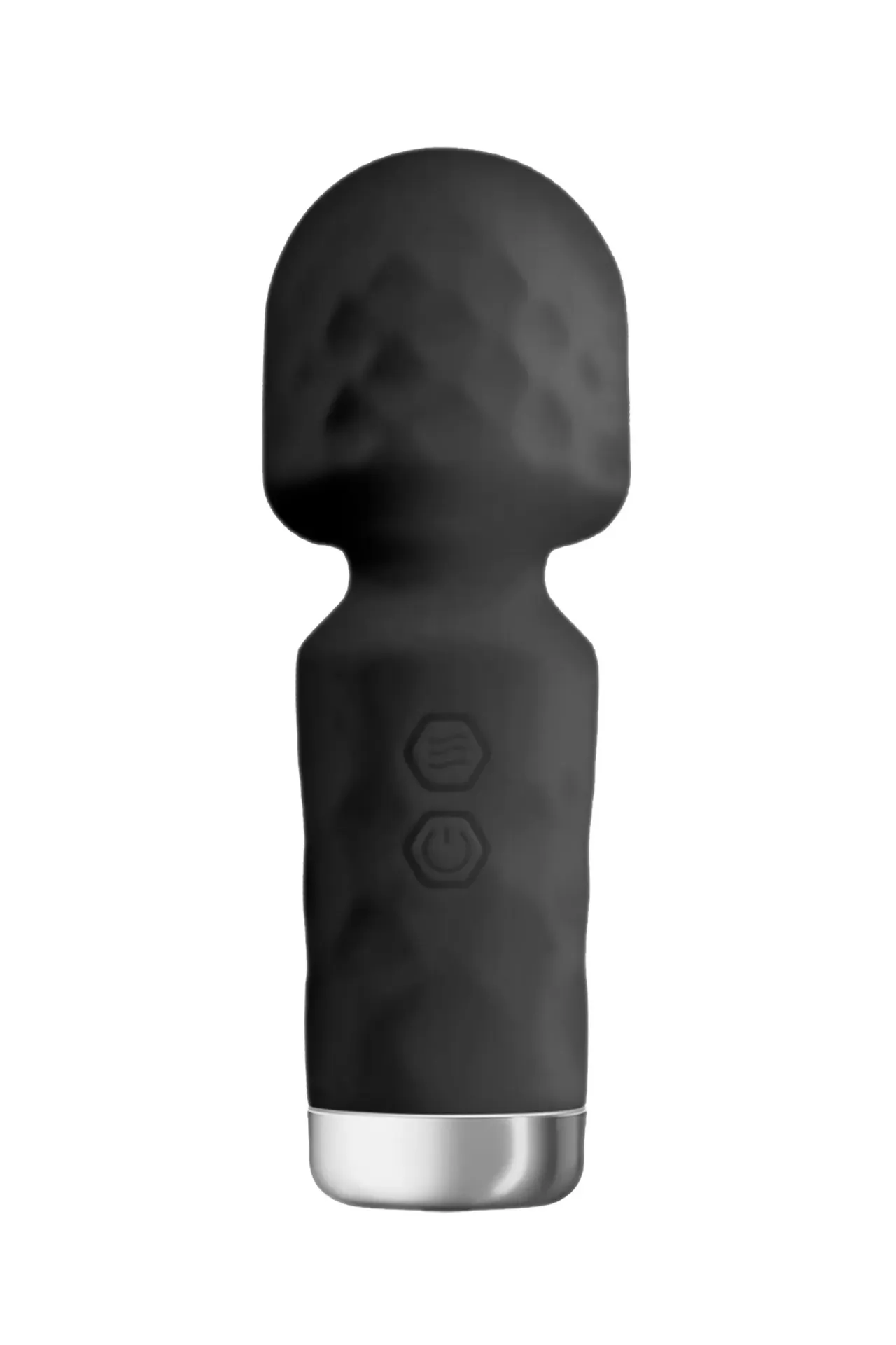 [531051001020] King Wand, mini vibromasseur wand en silicone (NOIR)