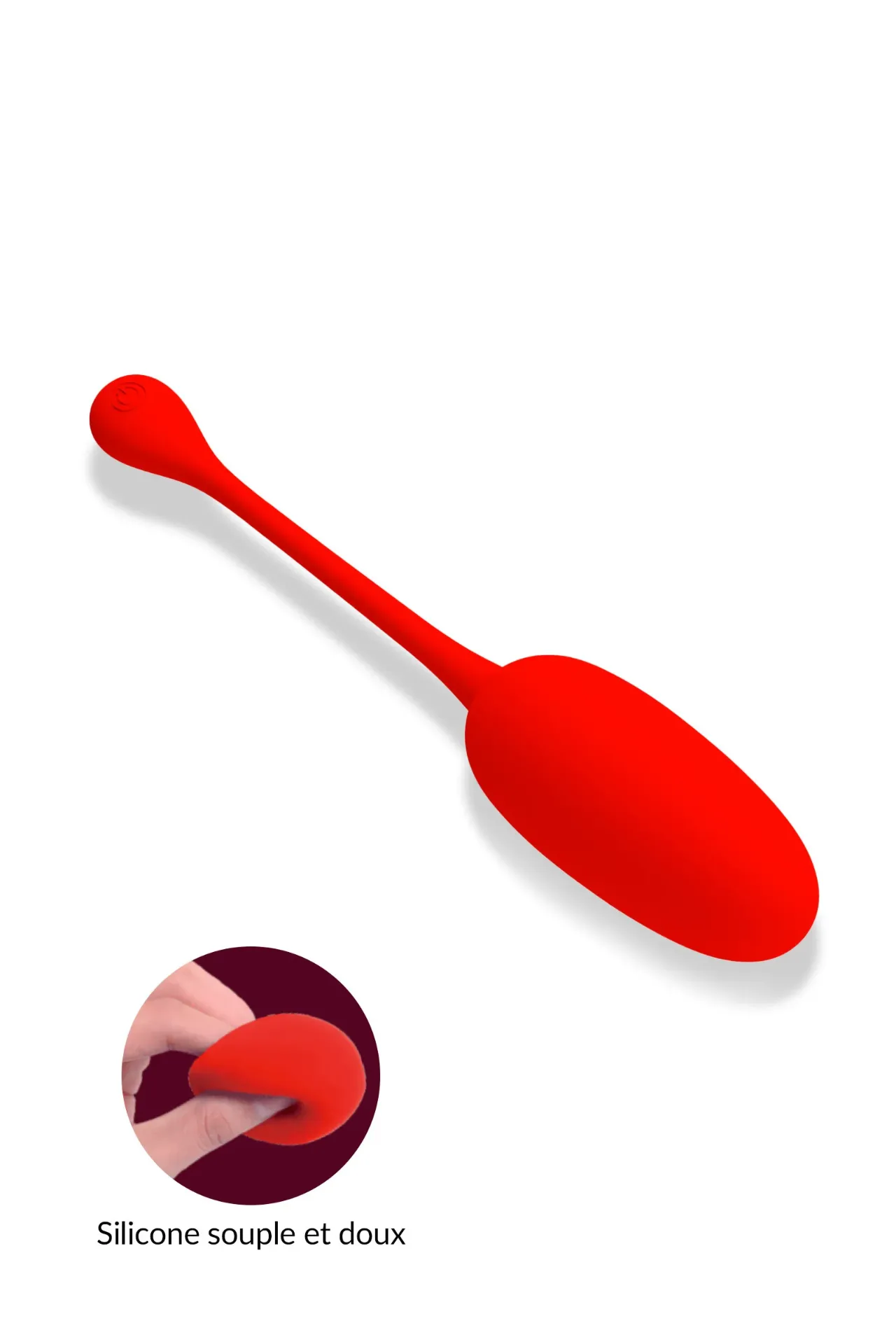 [530478003020] Oeuf vibrant silicone super soft (ROUGE)