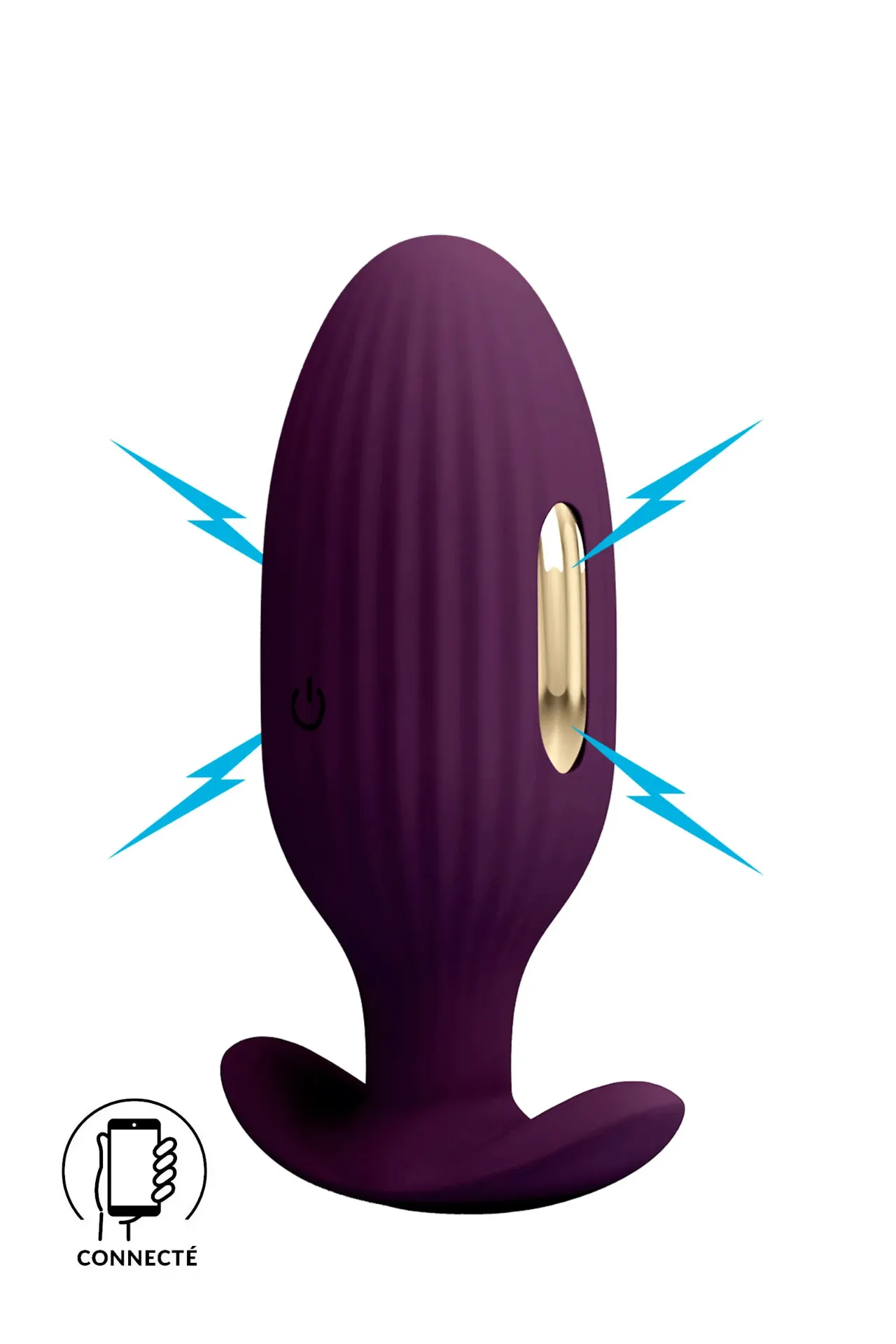 [530510020120] Jefferson, plug anal vibrant connecté à électrostimulation