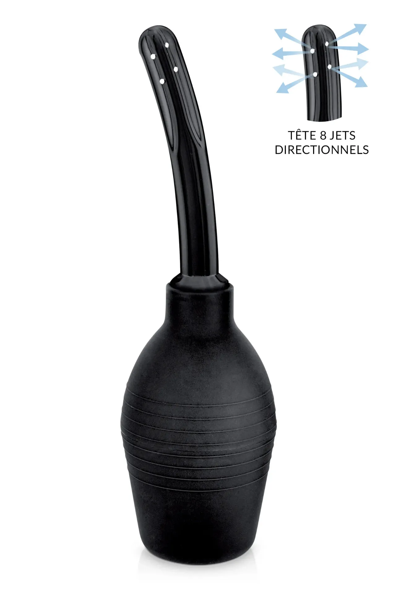 Poire à lavement P2 multi jets 310ml noir