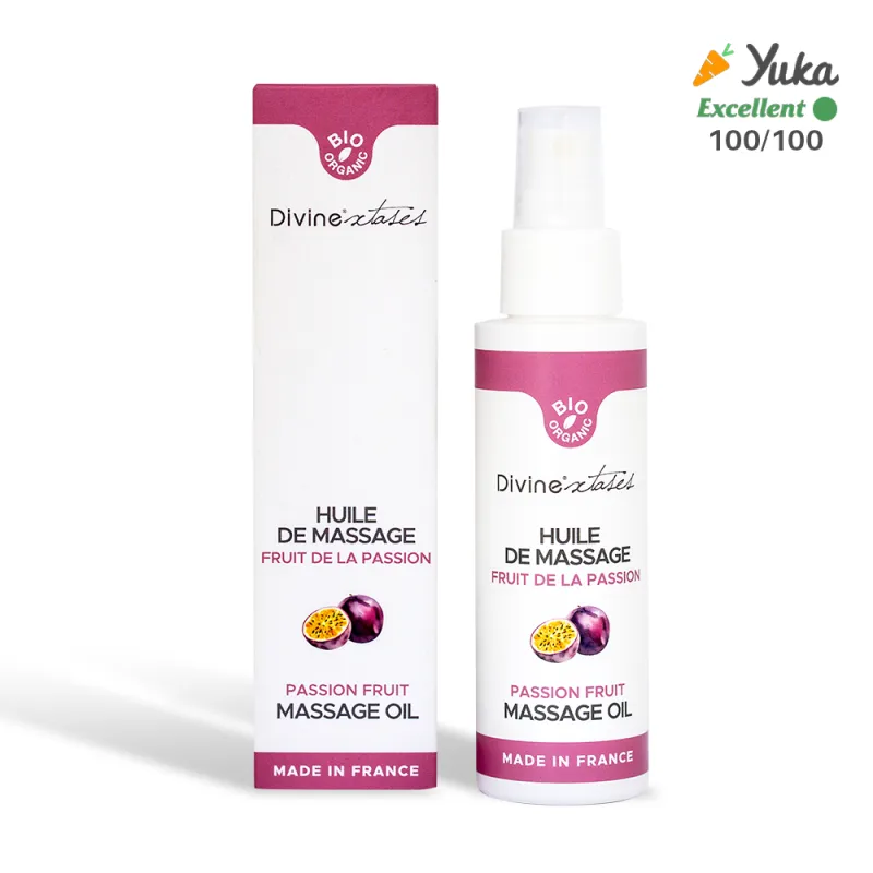 [DVH0100007] Huile de massage gourmande Fruit de la Passion Bio 100mL